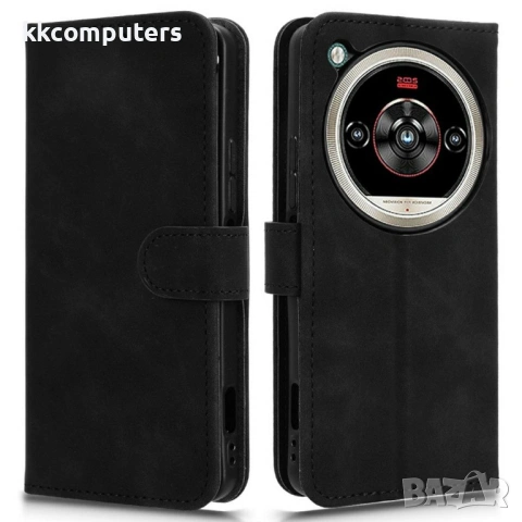 Кожен калъф тип портфейл със стойка за ZTE nubia Focus 2 Ultra 5G