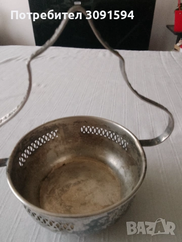 Винтидж Арт Деко посребрена кошничка за ядки , снимка 6 - Други ценни предмети - 41398540