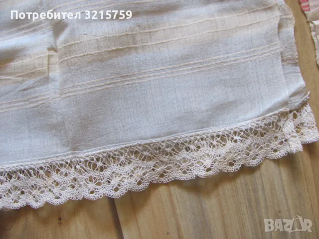 19в. кърпа, месал, ръчно тъкан кенар , дантела, 96х36см./2бр, снимка 4 - Антикварни и старинни предмети - 50421297