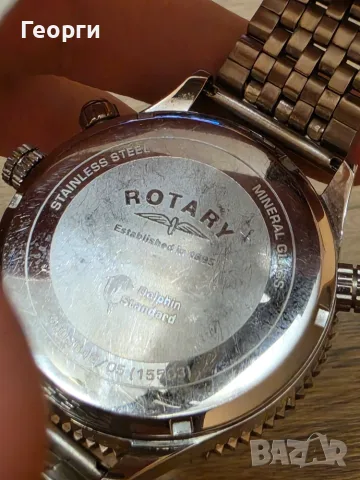 Мъжки хронограф часовник Rotary Pilot Chronograph (Dolphin Standard) – Авиаторски стил, снимка 4 - Мъжки - 56232609