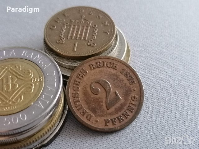 Райх монета - Германия - 2 пфенига | 1875г.; серия B