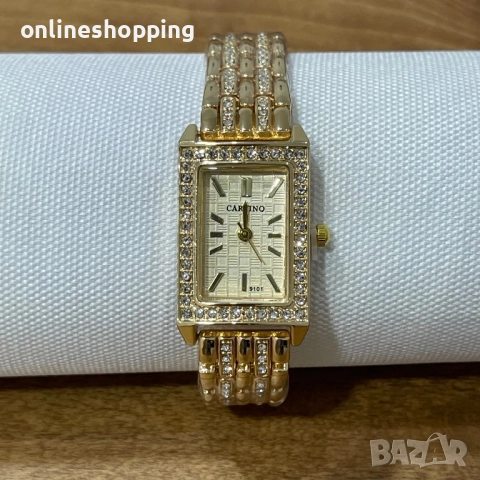 **НОВИ** Дамски луксозни часовници с инкрустирани кристали, снимка 2 - Дамски - 52887842