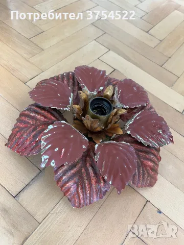 Италиянска лампа във формата на цвете, снимка 4 - Лампи за таван - 49616937