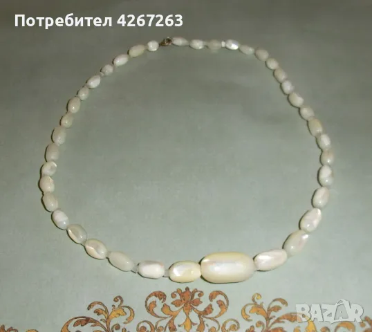 Стар седефен гердан, седефена огърлица, снимка 5 - Антикварни и старинни предмети - 49065259