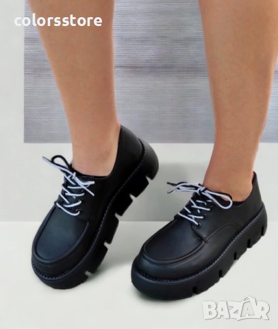 Равни обувки - черна кожа - BZ7