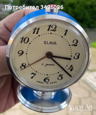 Стар съветски механичен будилник СЛАВА, снимка 12 - Други - 54058841