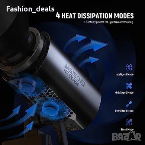 Мини COB осветление за фотография 130W NEEWER 12 ефекта 200K lux преносимо, снимка 7 - Чанти, стативи, аксесоари - 42527869