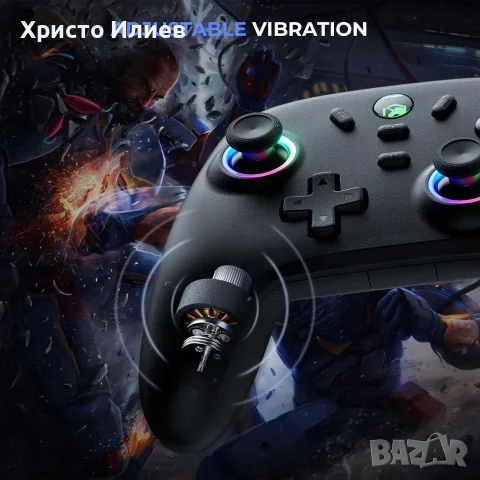 Безжичен джойстик Геймърски контролер за PC Nintendo Switch iOS и Android, снимка 2 - Аксесоари - 55998938