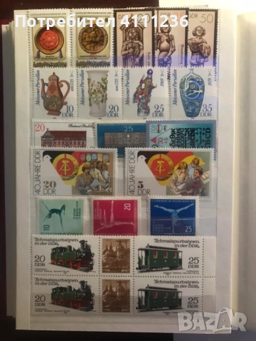 Класьор с марки от ГДР и ФРГ , снимка 7 - Филателия - 53222204