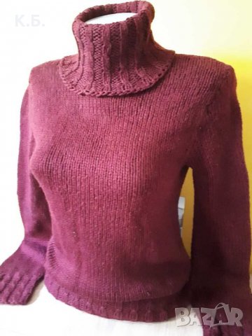 Ръчно плетен пуловер р-р XS, снимка 2 - Блузи с дълъг ръкав и пуловери - 35342415