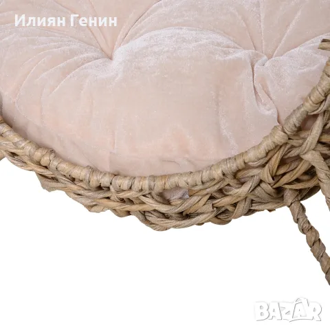 PawHut Ратанова къщичка за котки с възглавница, снимка 6 - За котки - 56204530