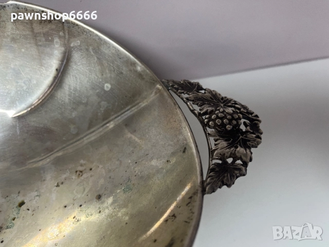 Сребърна фруктиера – проба 800 – масивно сребро, снимка 7 - Други - 52844930