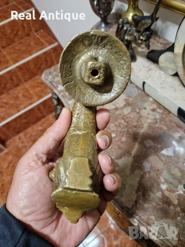 Стара находка рядко антикварно бронзово чукало за врата , снимка 10 - Антикварни и старинни предмети - 54242939