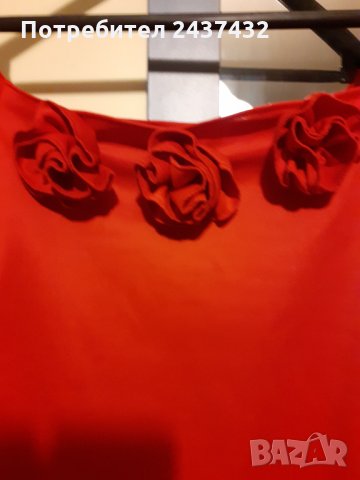 Червена рокля-испански тип, снимка 3 - Рокли - 31254603