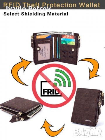 Модерен мъжки портфейл/ портмоне  със RFID ЗАЩИТА, снимка 15 - Портфейли, портмонета - 29559206