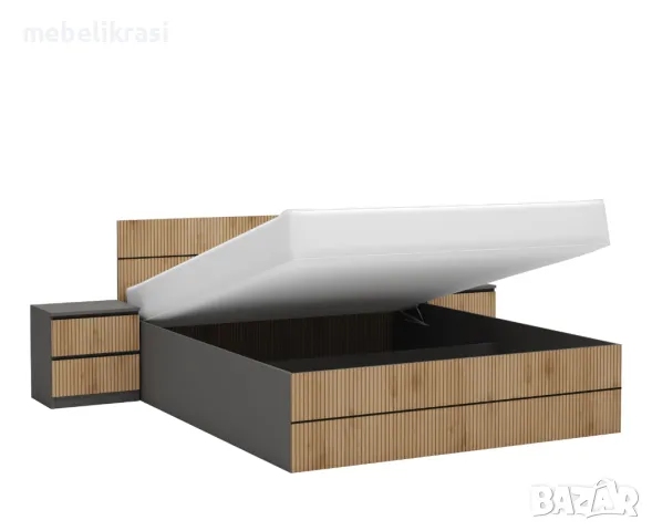 Спален Комплект Симона-графит/канела страта, снимка 9 - Спални и легла - 33448233