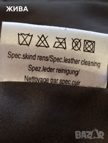 ЕСТЕСТВЕНА КОЖА дамско елегантно сако цвят "милитъри", снимка 7 - Сака - 47537415