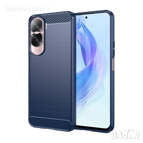Honor 90 Lite Удсароустойчив Carbon Fiber Калъф и Протектор, снимка 2 - Калъфи, кейсове - 53140086