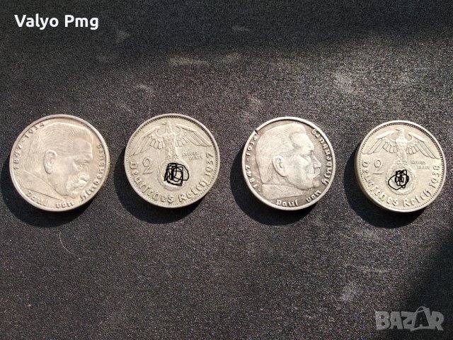 Германски монети, сребърни., снимка 1 - Нумизматика и бонистика - 42029347