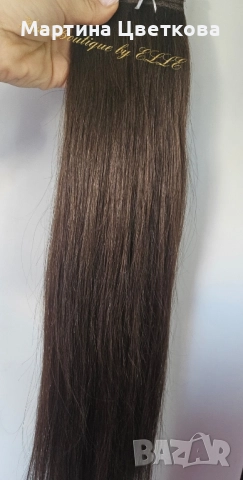 Естествена тъмнокестенява коса, снимка 3 - Аксесоари за коса - 52536065