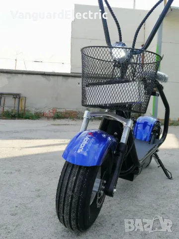 ЕЛЕКТРИЧЕСКИ СКУТЕР Maxmotors Little City Harley 1200W СИН, снимка 3 - Мотоциклети и мототехника - 42256418