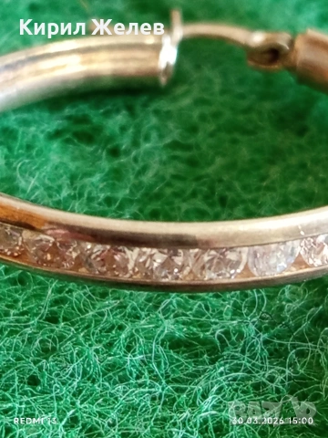 Класически модел сребърни обеци с ювелирно инкрустирани Планински кристали 52732, снимка 2 - Обеци - 54027229