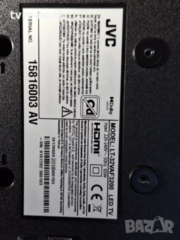 POWER BOARD ,17IPS62, for 32 DISPLAY VES315UNGB-L3-N53  ​for JVC LT-32VAF3200, снимка 4 - Части и Платки - 47640733