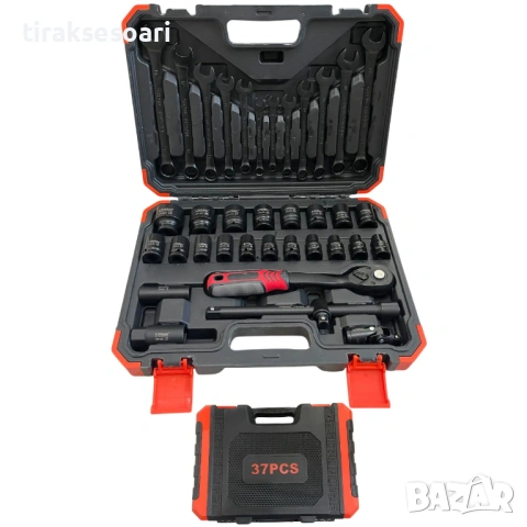 Ударно гедоре 1/2" 37 части STAHLMAYER професионален комплект, снимка 3 - Аксесоари и консумативи - 53905913