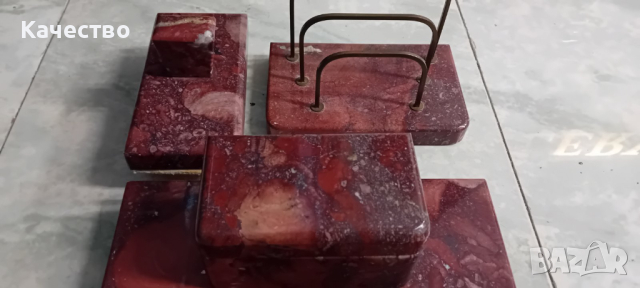 Мраморна мастилница, снимка 3 - Антикварни и старинни предмети - 44573333