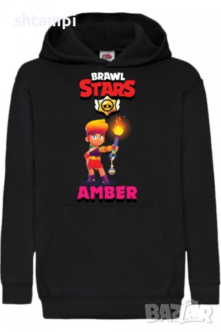Детски Суитчър/Суитшърт Amber Brawl Stars,Игра,Подарък,Изненада,Забавление,Рожден Ден., снимка 2 - Детски анцузи и суичери - 38313886