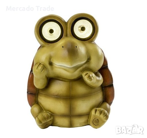 Декоративна лампа Mercado Trade, LED, Соларна, Костенурка, Кафяв