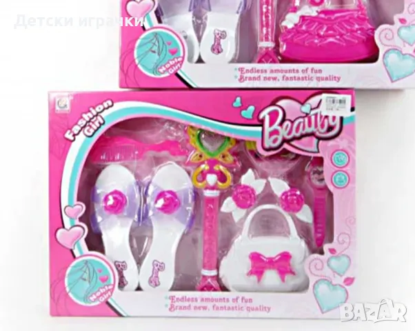 Комплект аксесоари за момиче, с чанта, с чехли, снимка 2 - Други - 50294161