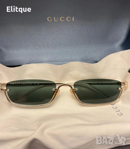 очила с черен обикновен калъф и ув защита Gucci, снимка 3 - Слънчеви и диоптрични очила - 53225370