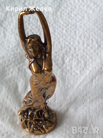 Месингова статуетка фигура 44425, снимка 4 - Антикварни и старинни предмети - 53220601