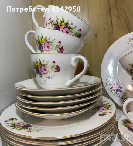 MF Design. Germany.Порцеланов комплект с цветя., снимка 7 - Сервизи - 52266732