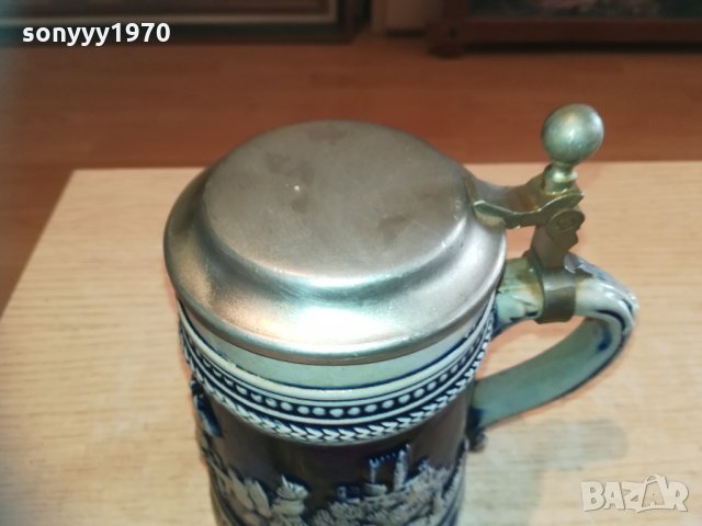 rein zinn халба с метален капак-внос франция 2402212014, снимка 9 - Колекции - 31943039