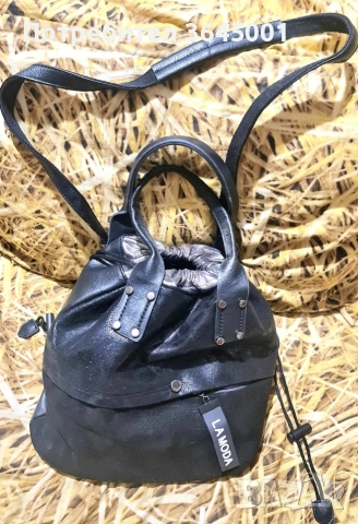 Дамска чанта от изкуствена кожа 3в1:ръчна чанта, раница и чанта през рамо-с дълга дръжка , снимка 3 - Чанти - 52661902