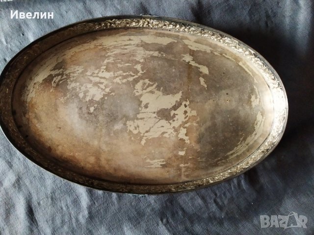 посребрен метален съд арт деко, снимка 6 - Антикварни и старинни предмети - 31409057