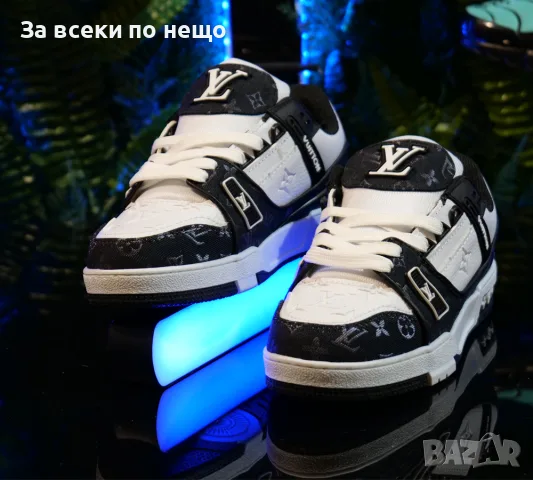 Louis Vuitton Унисекс👟Мъжки Маратонки👟Дамски Спортни Обувки👟Сникърси Цвят- Бяло И Черно Код S465, снимка 3 - Маратонки - 55933899