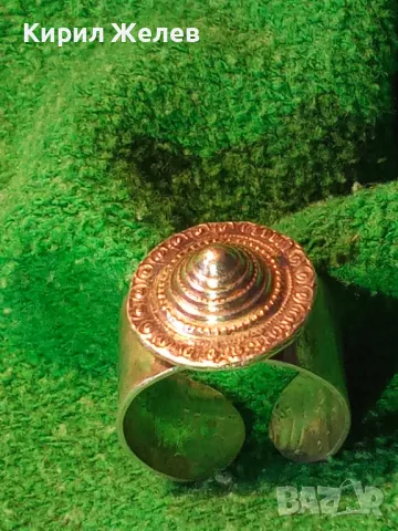 СТАР ЕТНО АРТ РЕГУЛИРУЕМ СРЕБЪРЕН ПРЪСТЕН СРЕБРО ВИСОКА ПРОБА МАЙСТОРСКА РЪЧНА РЕТРО ИЗРАБОТКА 49992, снимка 12 - Антикварни и старинни предмети - 49866092