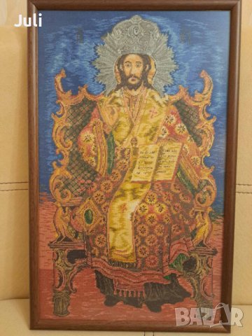 Гоблен Христос на трона, снимка 2 - Гоблени - 42735241