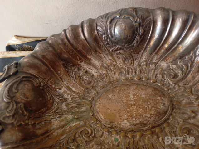 Антична италианска посребрена купа  , снимка 6 - Други ценни предмети - 54252615