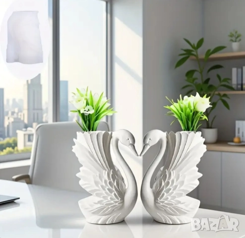 Молд кашпа лебед 