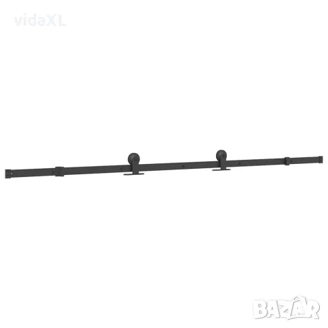 vidaXL Плъзгаща се врата с механизъм 102x205 см ESG стъкло и алуминий, снимка 2 - Входни врати - 56146983