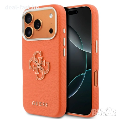 GUESS Калъф Кейс за iPhone 17 Pro Max / Orange / Оригинал /