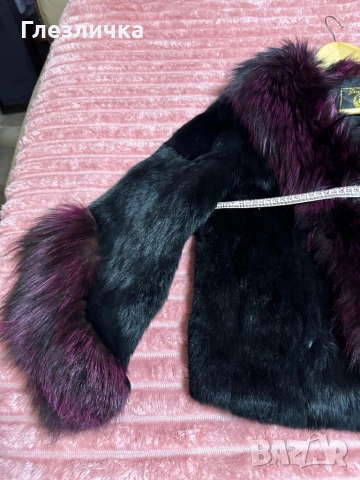 Кожухче от естествен косъм, черен цвят, снимка 3 - Палта, манта - 53179120