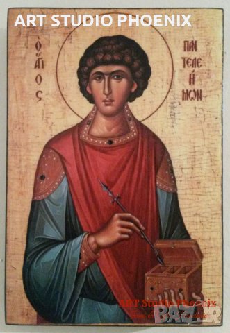 Икона на Свети Пантелеймон icona Sveti Panteleimon, снимка 1 - Икони - 13472898
