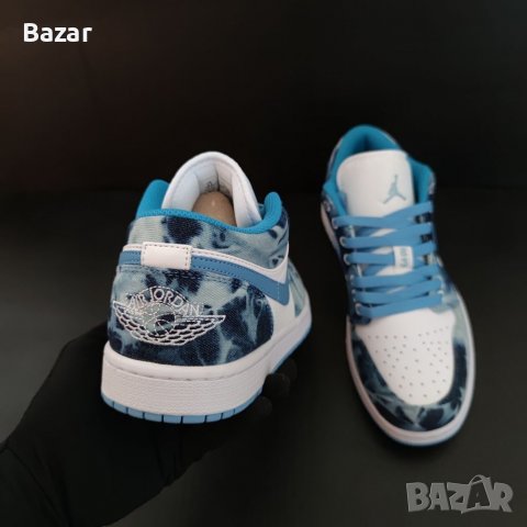 Nike Air Jordan 1 Low Denim Blue Маратонки Дънков Плат Нови Оригинални Обувки 44.5 Размер Номер , снимка 5 - Маратонки - 38843827