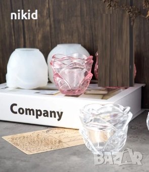 3D Купичка саксия саксийка кашпа ваза чаша тип лале силиконов молд форма за смола гипс 