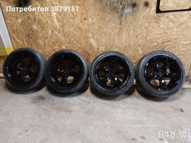 Алуминиеви джанти 5x120 с гуми R17 BMW E60, снимка 2 - Гуми и джанти - 52687162